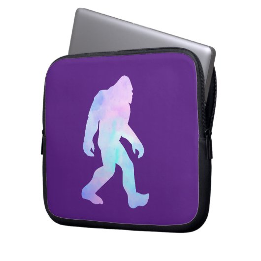 Wasserfarbe Bigfoot Laptopschutzhülle (Vorderseite Links)