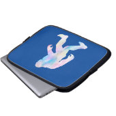 Wasserfarbe Bigfoot Laptopschutzhülle (Vorne Knopf)
