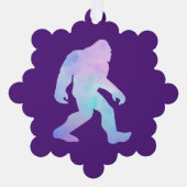 Wasserfarbe Bigfoot Ornament Karte (Vorderseite)