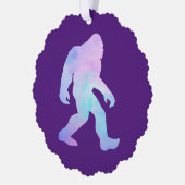 Wasserfarbe Bigfoot Ornament Karte (Links)