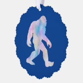 Wasserfarbe Bigfoot Ornament Karte (Links)