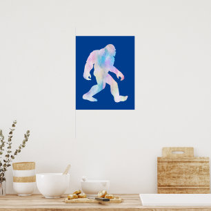 Wasserfarbe Bigfoot Poster