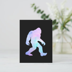 Wasserfarbe Bigfoot Postkarte