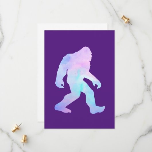Wasserfarbe Bigfoot Save The Date (Vorderseite/Rückseite Beispiel)