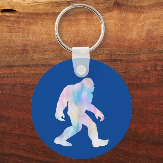 Wasserfarbe Bigfoot Schlüsselanhänger (Vorderseite)