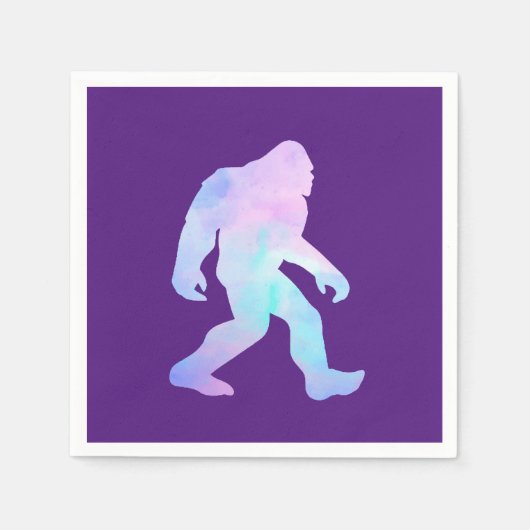 Wasserfarbe Bigfoot Serviette (Vorderseite)