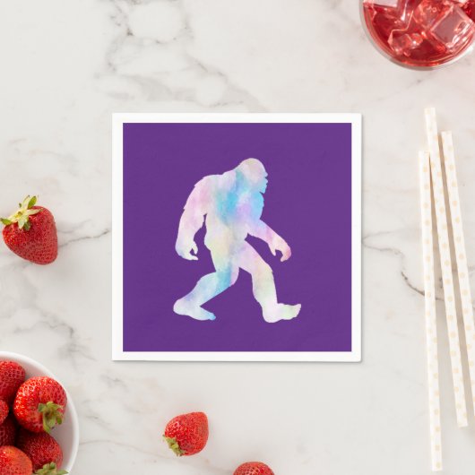 Wasserfarbe Bigfoot Serviette (Beispiel)