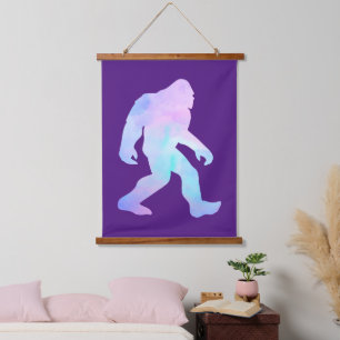 Wasserfarbe Bigfoot Wandteppich Mit Holzrahmen