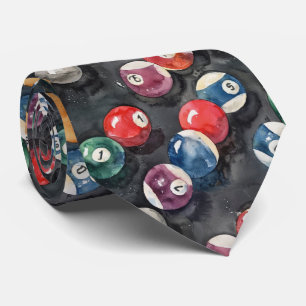 Wasserfarbe Billardtisch Billard Farbige Krawatte