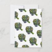 Wasserfarbe Bio Artichos Personalisiert Dankeskarte (Rückseite)