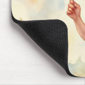 Wasserfarbe Blasenherz Mousepad (Ecke)