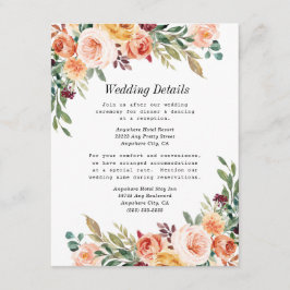 Wasserfarbe Bläserner Elegante Rosa Burgund Hochze Begleitkarte