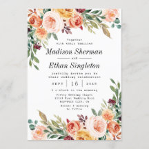 Wasserfarbe Bläserner Elegante Rosa Burgund Hochze