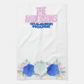 Wasserfarbe Blau Abstrakte Küche Handtuch (Vertikal)