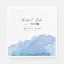 Wasserfarbe Blau Aquamarin Türkis Hochzeit Wasser Serviette