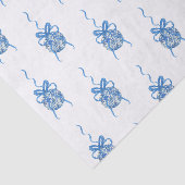 Wasserfarbe Blau Chinoiserie Ornamente Seidenpapier (Ausschnitt)