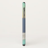 Wasserfarbe Blau Custom Case-Mate iPhone Hülle (Hinten/Links)
