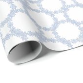 Wasserfarbe Blau Designer Schneeflocke Geschenkpapier (Rolleneckpunkt)