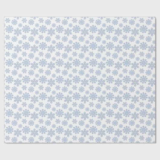 Wasserfarbe Blau Designer Schneeflocke Geschenkpapier (Flach)