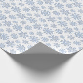 Wasserfarbe Blau Designer Schneeflocke Geschenkpapier (Ecke)