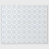 Wasserfarbe Blau Designer Schneeflocke Geschenkpapier (Flach)