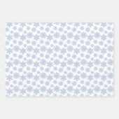 Wasserfarbe Blau Designer Schneeflocke Geschenkpapier Set (Vorderseite)
