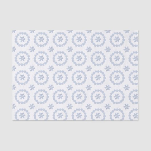 Wasserfarbe Blau Designer Schneeflocke Seidenpapier (Vorderseite)