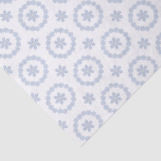 Wasserfarbe Blau Designer Schneeflocke Seidenpapier (Ausschnitt)