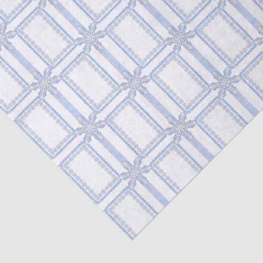 Wasserfarbe Blau Designer Schneeflocke Seidenpapier (Ausschnitt)