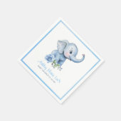 Wasserfarbe Blau Elefant Babydusche Napkins - Schn Serviette (Ecke)