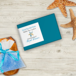 Wasserfarbe Blau Elfenbein handgemachte Seifenkenn Lebensmitteletikett