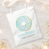 Wasserfarbe Blau Glazed Donut Baby Sprinkle Geschenktütchen (Ausgeschnitten)