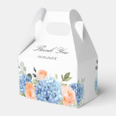 Wasserfarbe Blau Hydrangea Roses Geschenk Hochzeit Geschenkschachtel (Rückseite)