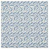 Wasserfarbe Blau Koi Fischmuster Stoff (Muster)