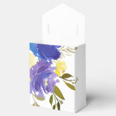 Wasserfarbe Blau Lila Blütenblume Personalisierte  Geschenkschachtel (Geöffnet)