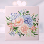 Wasserfarbe Blau Pink Hydrangea Peony Spring Flora Fliese<br><div class="desc">Bringen Sie die Schönheit des Frühlings in Ihren Raum mit unserer Watercolor Blue Pink Hydrangea Peony Spring Floral Keramik Fliesen. Ideal für Blume- und Naturliebhaber!</div>