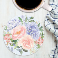Wasserfarbe Blau Pink Hydrangea Peony Spring Flora