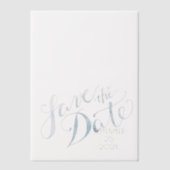 Wasserfarbe Blau Save the Date Overlay Pergament Einladungen (Vorderseite)