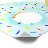 Wasserfarbe Blau Sprinkle Donuts Baby Sprinkle Poster (Ecke)
