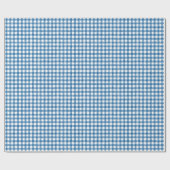 Wasserfarbe Blau und Weiß Gingham Geschenkpapier (Flach)