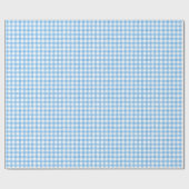 Wasserfarbe Blau und Weiß Gingham Geschenkpapier (Flach)