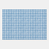 Wasserfarbe Blau und Weiß Gingham Geschenkpapier Set (Vorderseite 2)