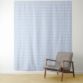 Wasserfarbe Blau und Weiß Gingham Wandteppich (Beispiel)