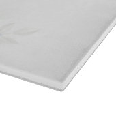 Wasserfarbe Blau Weiß Botanisch Schneidebrett (Ecke)
