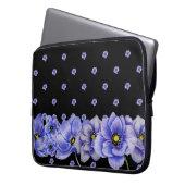 WASSERFARBE BLAUE ANEMONE POPPIES LAPTOPSCHUTZHÜLLE (Vorderseite Links)
