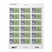 WASSERFARBE BLAUE BIRD ADRESSE ADRESSAUFKLEBER (Vorne)