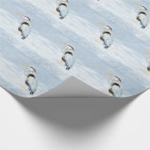 Wasserfarbe Blaue Vogelart Geschenkpapier (Ecke)