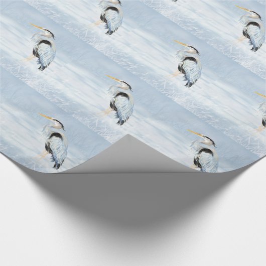 Wasserfarbe Blaue Vogelart Geschenkpapier (Ecke)