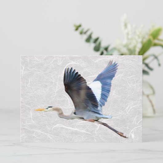 Wasserfarbe Blauer Herde Einladung (Stehend Vorderseite)