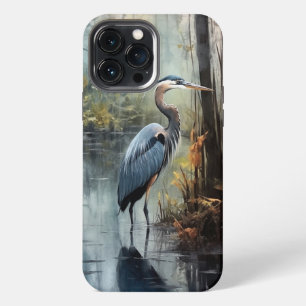 Wasserfarbe, Blauer Heron in den Glades iPhone 13 Pro Max Hülle